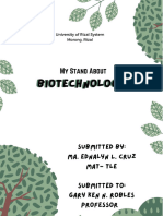 My Stand About Biotechnology