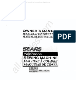 Kenmore 385.12014 Sewing Machine Instruction Manual