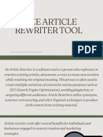 Article Rewriter Tool - SEOWagon