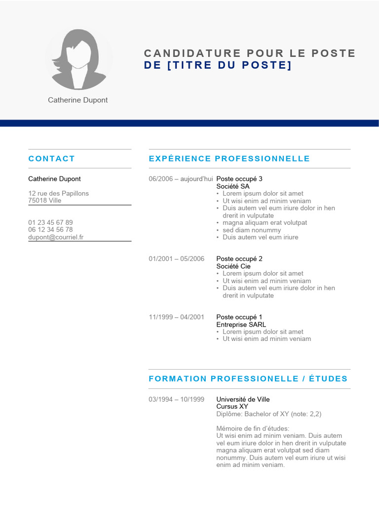 Exemple de CV Simple et Efficace | PDF
