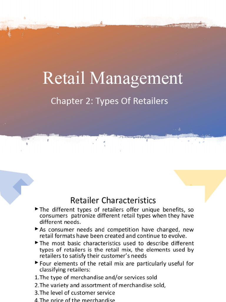 Types of Retailers Explained | PDF | Retail | Supermarket
