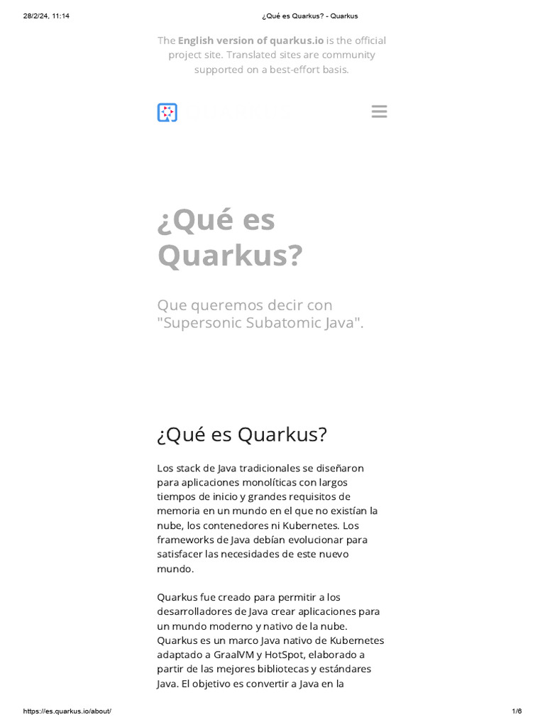 Quarkus: Java Nativo para Kubernetes | PDF