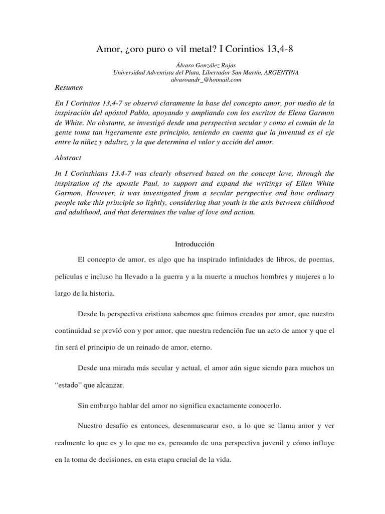 González Rojas | PDF | Amor | Dios
