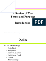 Cost Terminology Concepts and Terms