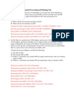 Financial Forecasting and Planning Tut - 1