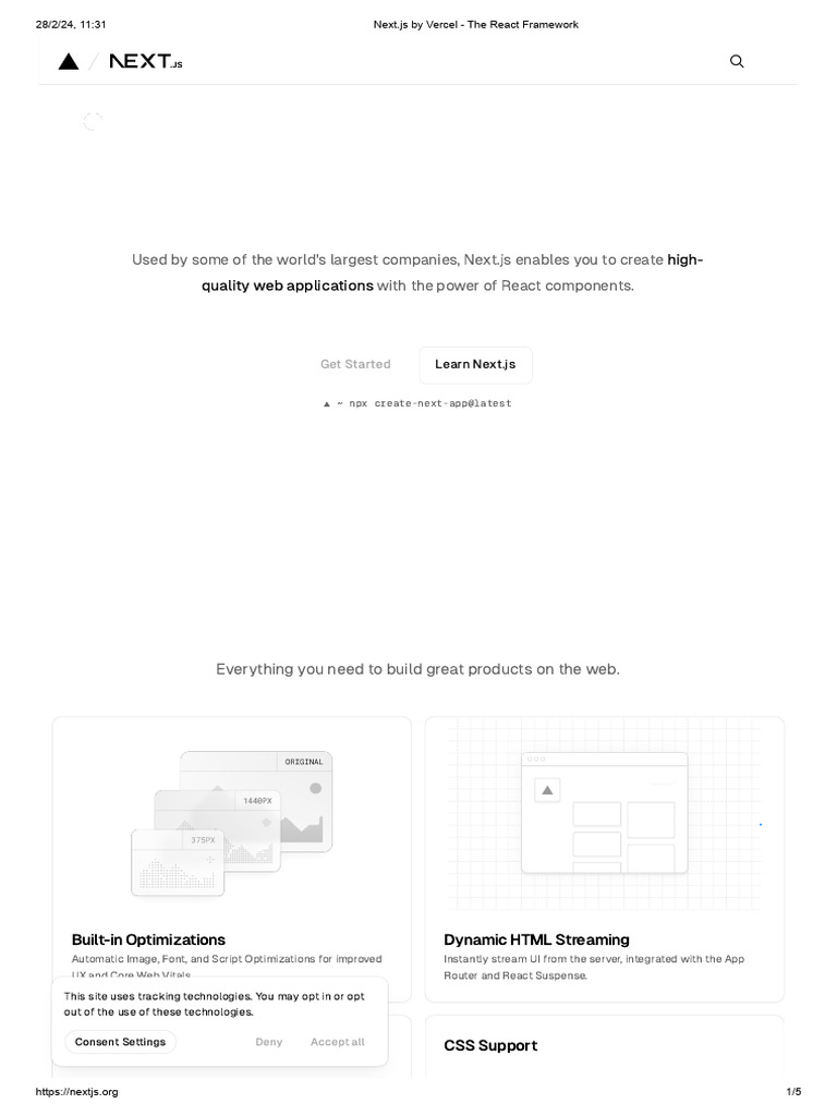 React Framework Examples