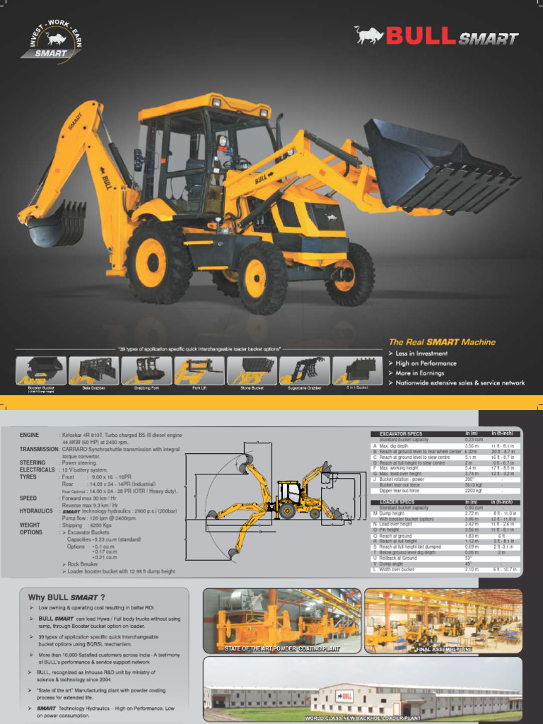 Specifications for 6 in 1 Wheel Loader | PDF | Loader (Equipment ...