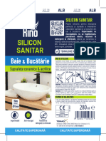 RINO Silicon Sanitar Alb 280ml - v14