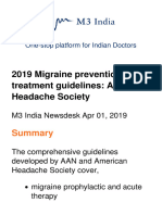 2019 Migraine Prevention and Treatment Guidelines