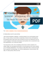 Idiopathic Intracranial Hypertension - Too Much Pressure Inside My Head - PaediatricFOAM