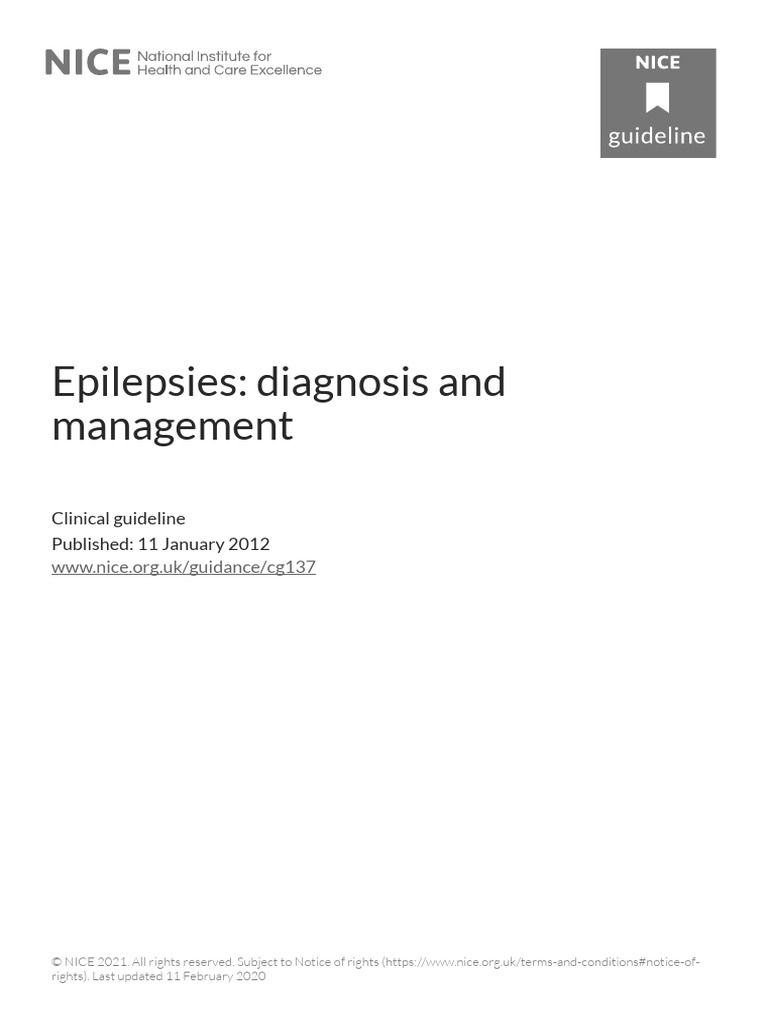 Epilepsies Diagnosis and Management PDF 35109515407813 | PDF | Epilepsy ...