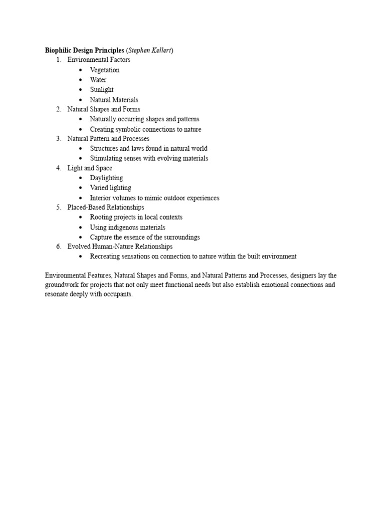 Biophilic Design Principles Pdf