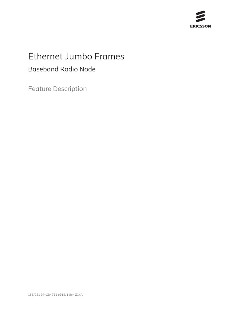 Ericsson Jumbo Frames PDF Architecture
