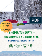 Tungnath Chopta Chandrashila Itinerary