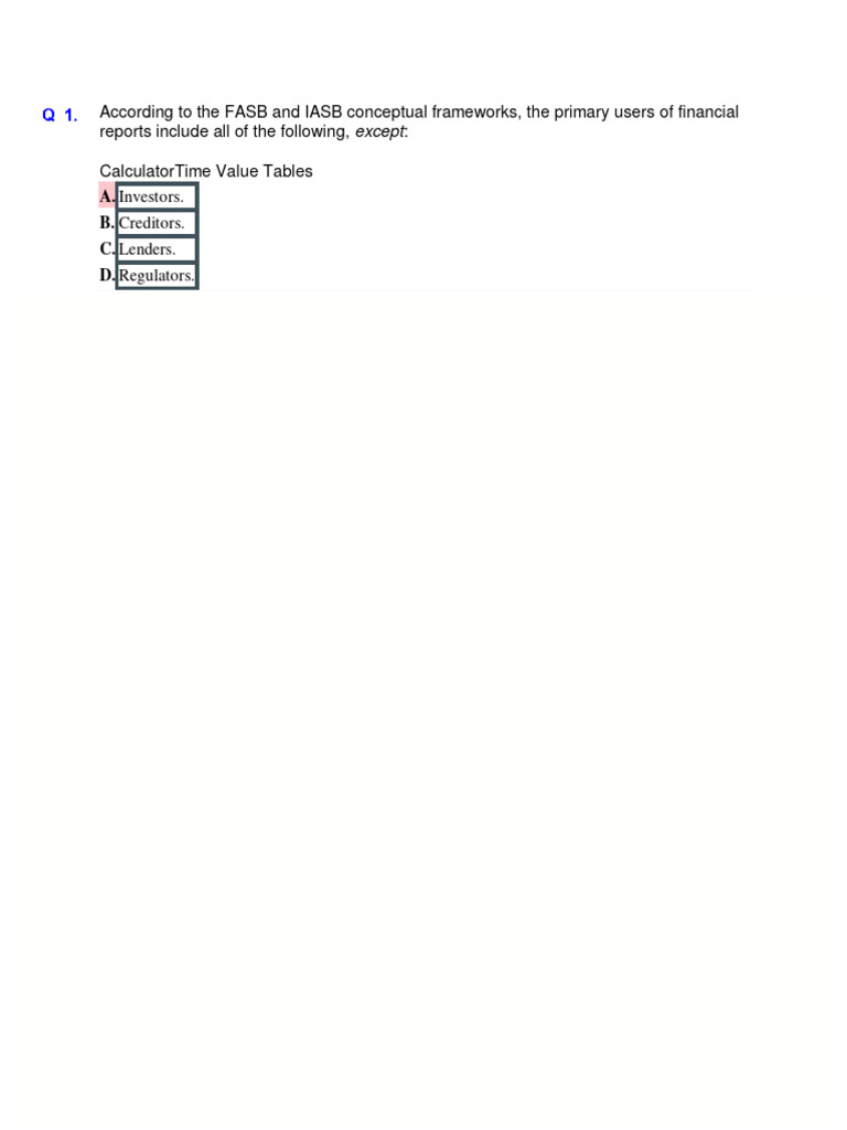 Primary Users of Financial Reports | PDF | Retained Earnings | Income ...