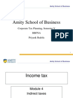 Amity School of Business: Corporate Tax Planning, Semester V Bbfna Priyank Badola