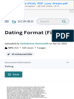 Dating Format (First) PDF Love Dream