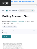 Dating Format (First) PDF Love Dream