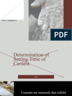  Determination of Setting Time of Cement