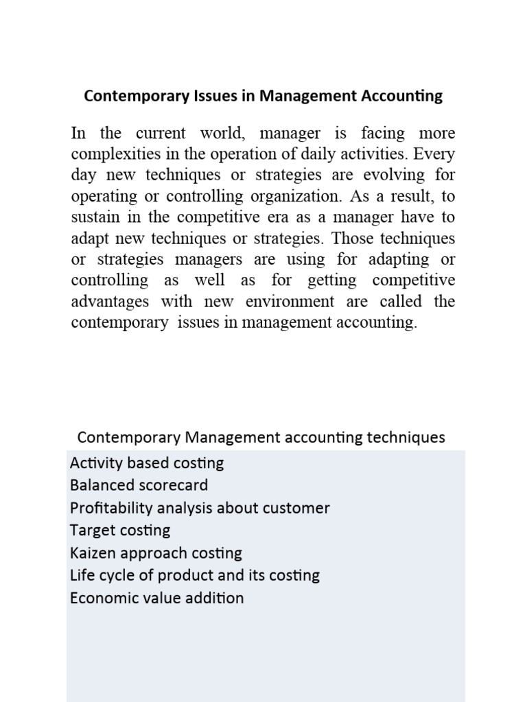 Activity Based Costing in Management Accounting | PDF | Cost ...