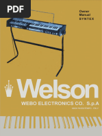 Welson Syntex Owner Manual - V1