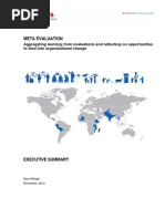 Meta Evaluation: Aggregating Learning From Evaluations and Reflecting On Opportunities To Feed Into Organisational Change