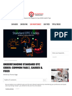 Understanding Standard DTC Codes - Common Fault, Causes & Fixes