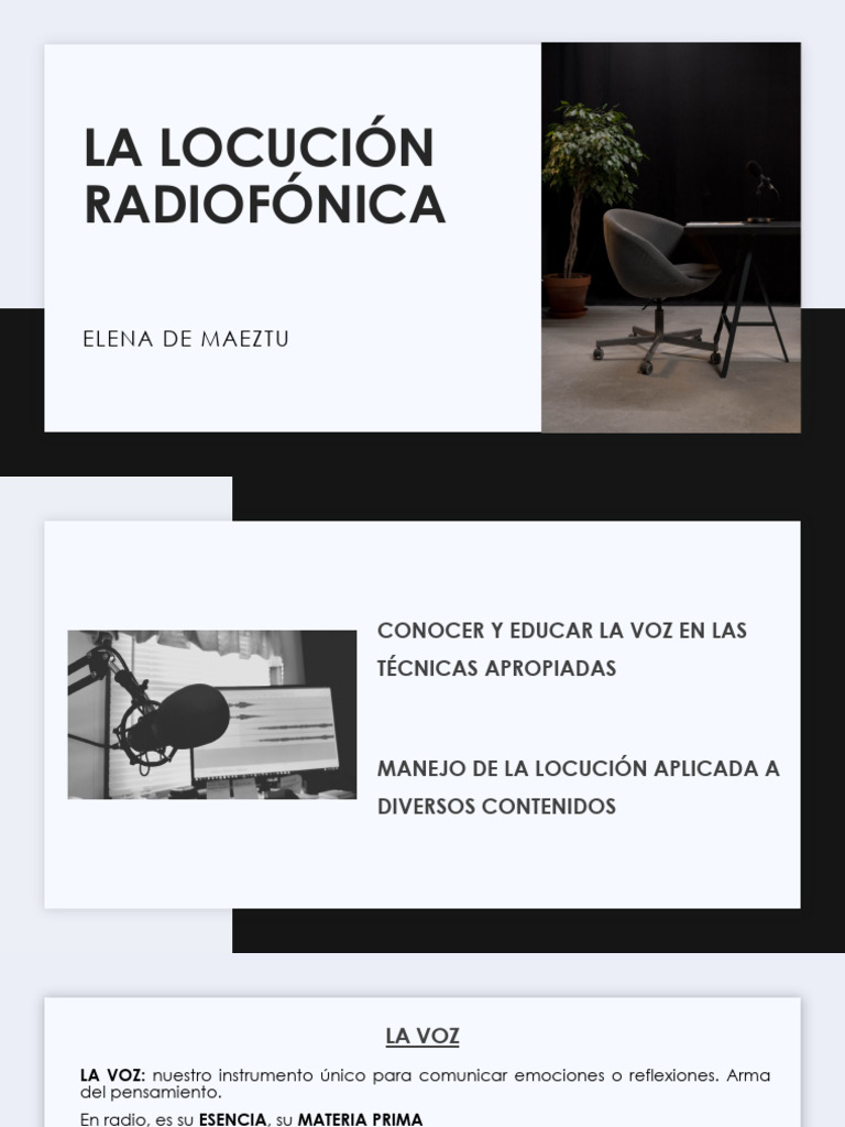 Técnicas de Locución Radiofónica | PDF | Sonido | Radiodifusión
