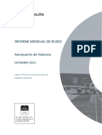 Informe Mensual de Ruido. Aeropuerto de Valencia. Diciembre 2023