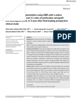 Horizontal Ridge Augmentation Using GBR With A Native Collagen Membrane and 1:1 Ratio of Particulate Xenograft and Autologous Bone: A 3 Year After Final Loading Prospective Clinical Study