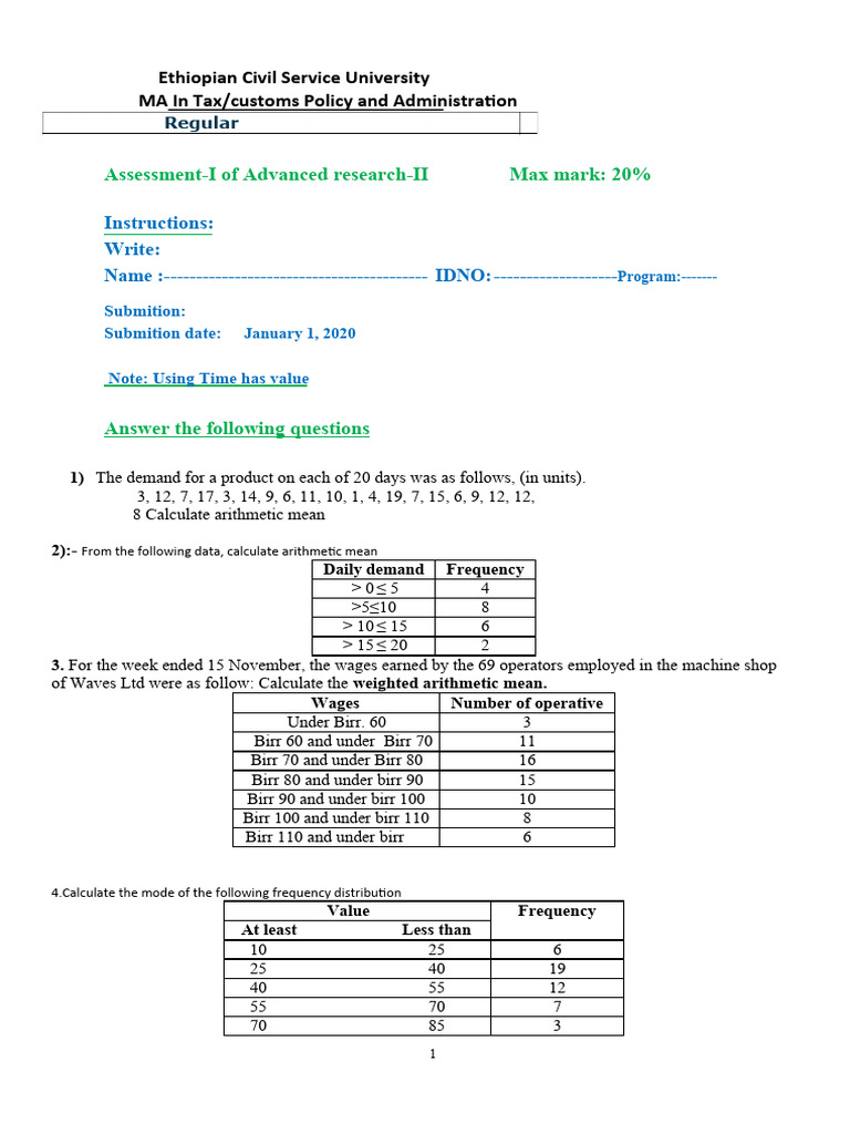 Assessment-I Edited | PDF