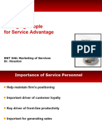 Managing People For Service Advantage: MKT 346: Marketing of Services Dr. Houston