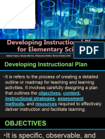 Developing Instructional Plan For Elementary Science