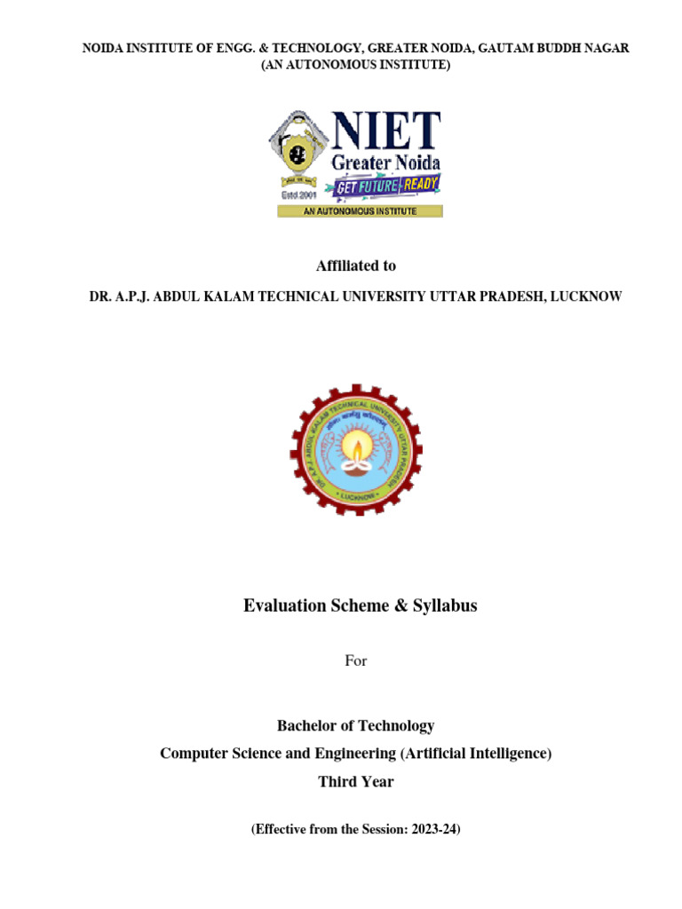 B.Tech in Computer Science and Engineering Artificial Intelligence ...