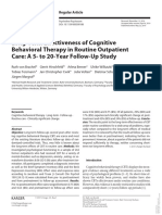 Long-Term Effectiveness of Cognitive Behavioral Therapy in Routine Outpatient Care - A 5 - To 20-Year Follow-Up Study