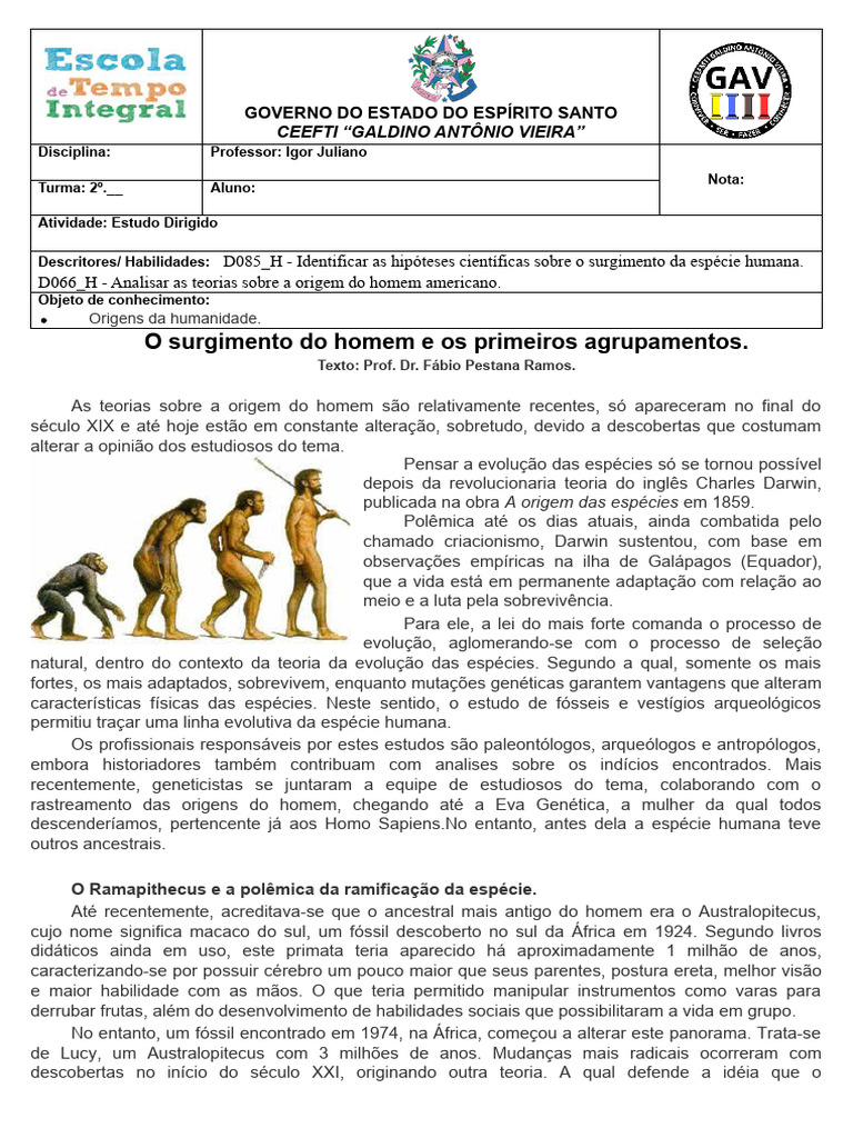 O Surgimento Do Homem e Os Primeiros Agrupamentos | PDF | Neolítico ...
