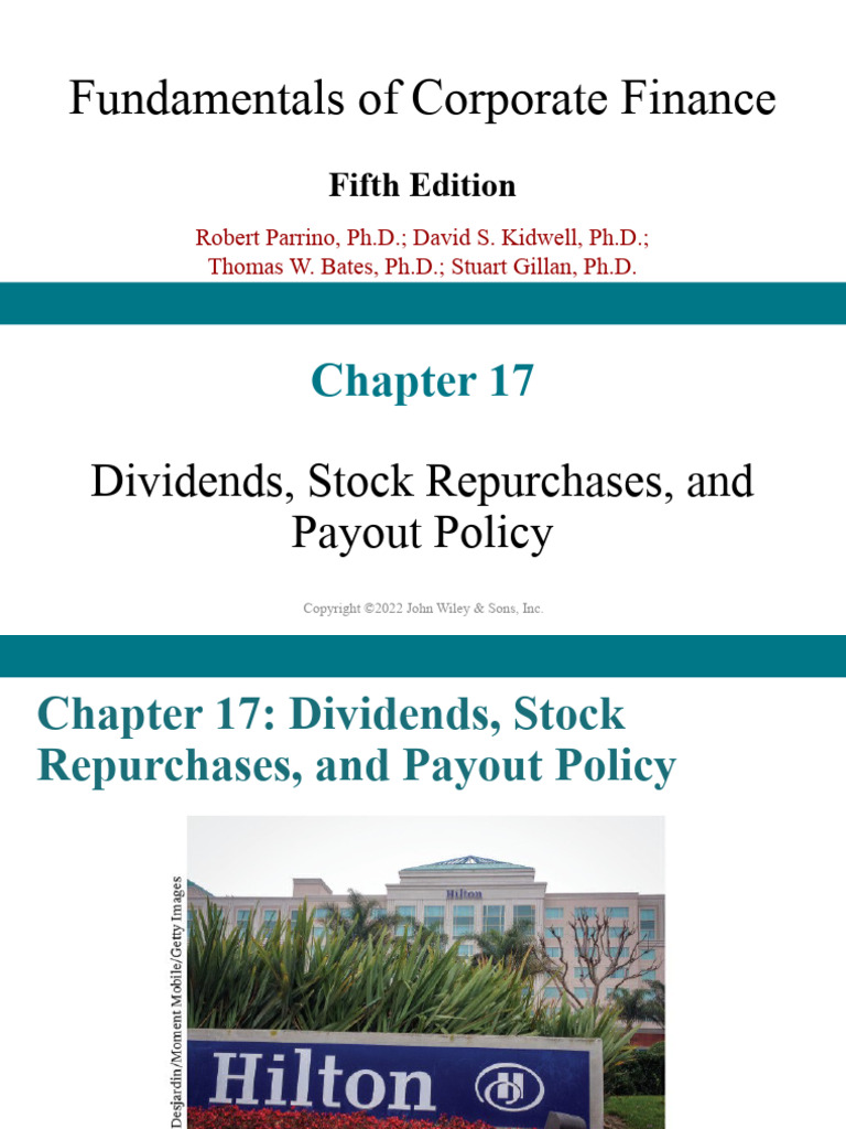 Dividends & Stock Repurchase Guide | PDF | Dividend | Share Repurchase