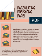 Pagsulat NG Posisyung Papel