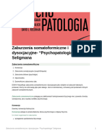 Zaburzenia Somatoformiczne I Dysocjacyjne - Psychopatologia Seligmana
