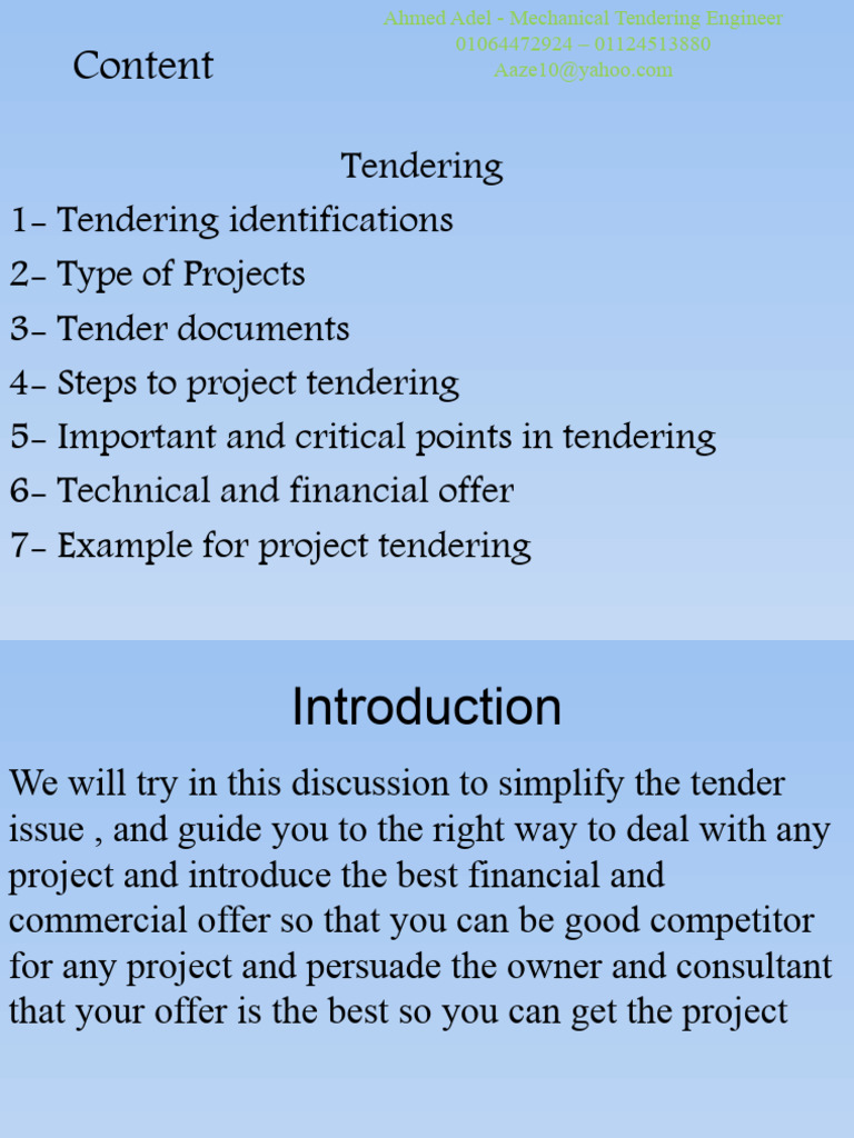 Tendering | PDF | Specification (Technical Standard) | Business
