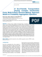 Identification of Eco Friendly Transportation Mode by Employing Complex Intuitionistic Fuzzy Multi-Criteria....