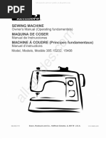 Kenmore 385.15202 Sewing Machine Instruction Manual