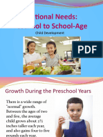 Nutritional Needs Preschool To School Age PPT Revised