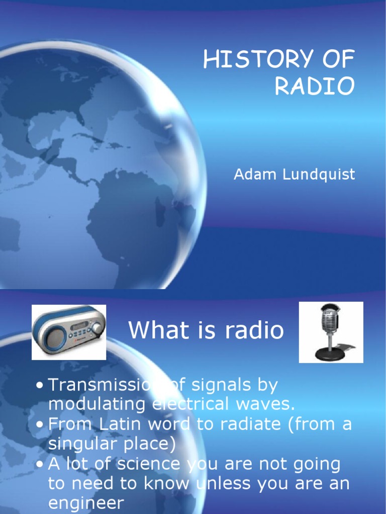Mat 183 History of Radio PDF Radio Broadcasting