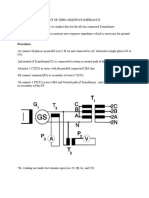 Zero Sequence Impedance Test/Measurement