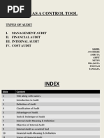 Audit As A Control Tool