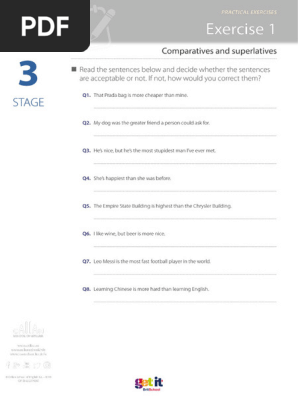 Exercises Callan Stage 3 | PDF