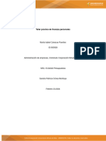 Taller de Caso Practico de Finanzas personales-ACTIVIDAD 2