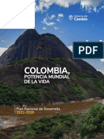 Plan Nacional de Desarrollo 2022 2026 Colombia Potencia Mundial de La Vida