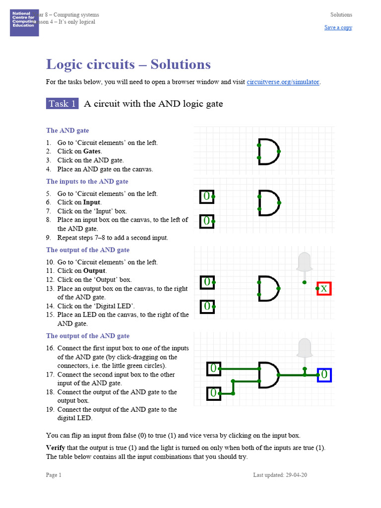Logic Gates: Year 8 Computing Guide | PDF | Logic Gate | Electronic Design